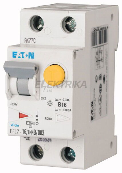 Диференціальний автоматичний вимикач PFL7 16/1N/C/003