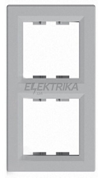Рамка вертикальна 2 поста Schneider Electric Asfora алюміній (EPH5810261)