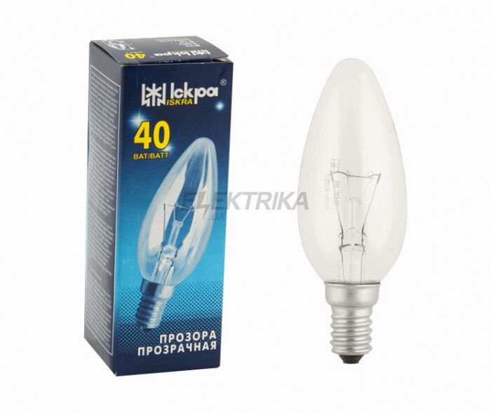 Лампа ЛЗП Іскра B36 230B 40Вт Е14 ін.