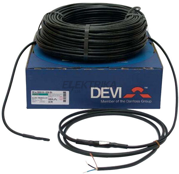Двожильний екранований нагрівальний кабель для теплої підлоги DTCE-30 (230В) 300Вт
