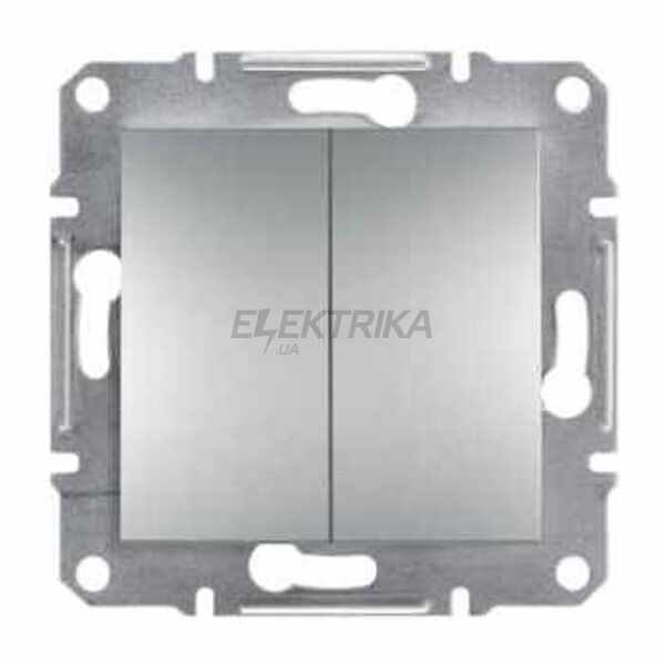 Перемикач прохідний двоклавішний Schneider Electric Asfora самозатискний алюміній (EPH0600161)