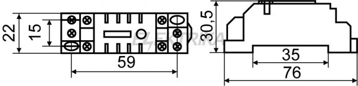 Колодка для проміжного реле LY2 АСКО-УКРЕМ PTF08A-E (A0090060001)