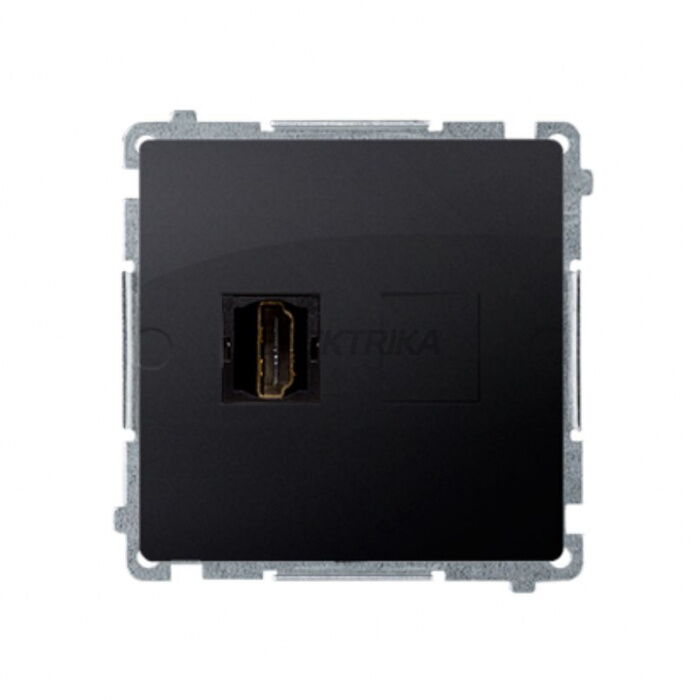 Розетка одинарна HDMI Simon Basic чорний мат (BMGHDMI.01/49)