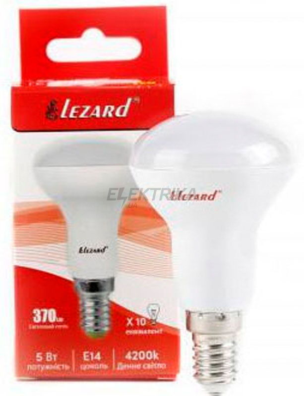 Світлодіодна лампа LED рефлектор Lezard R63 9W 4200K E27 220V (442-R63-2709)
