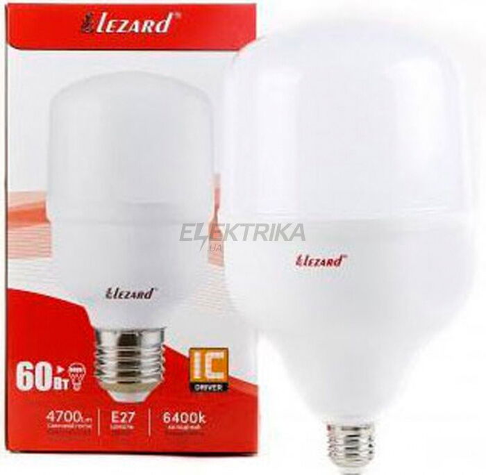 Світлодіодна лампа LED Lezard T140 50W 6400K E27 (464-T140-2750)