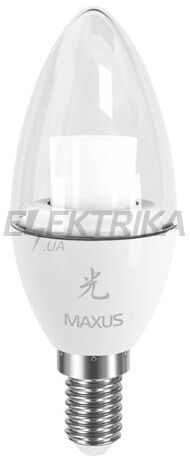 Світлодіодна лампа MAXUS C37 CL-C 4W 5000K 220V E14 AL (1-LED-330)
