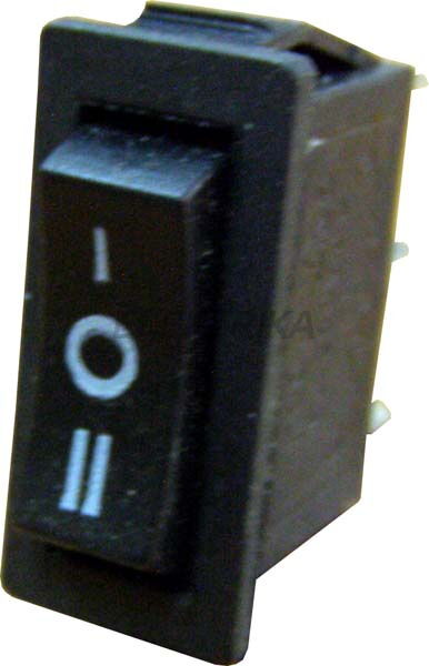 Перемикач 1-клавішний перекидний (чорний) YL202-03