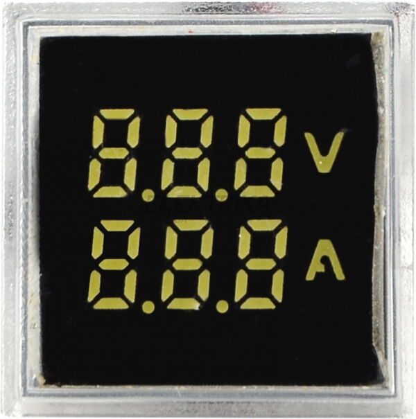 Цифровий амперметр та вольтметр АСКО-УКРЕМ ED16-22 FV AD 0-100А, 50-500В білий (A0190010047)