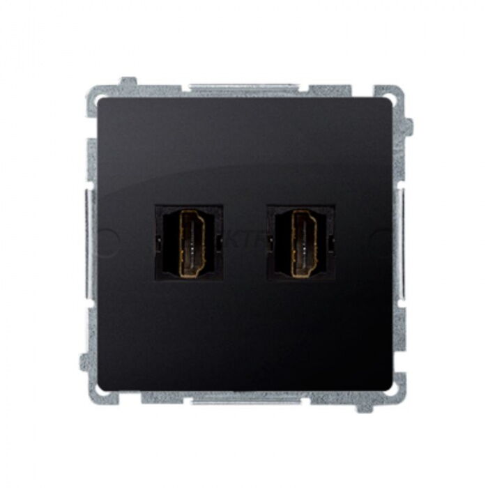 Розетка подвійна HDMI Simon Basic чорний мат (BMGHDMI2.01/49)