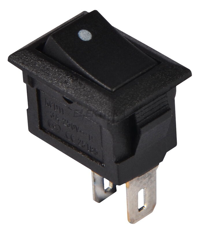 Перемикач одноклавішний мініатюрний АСКО-УКРЕМ KCD5-101 B/B чорний (A0140040099)