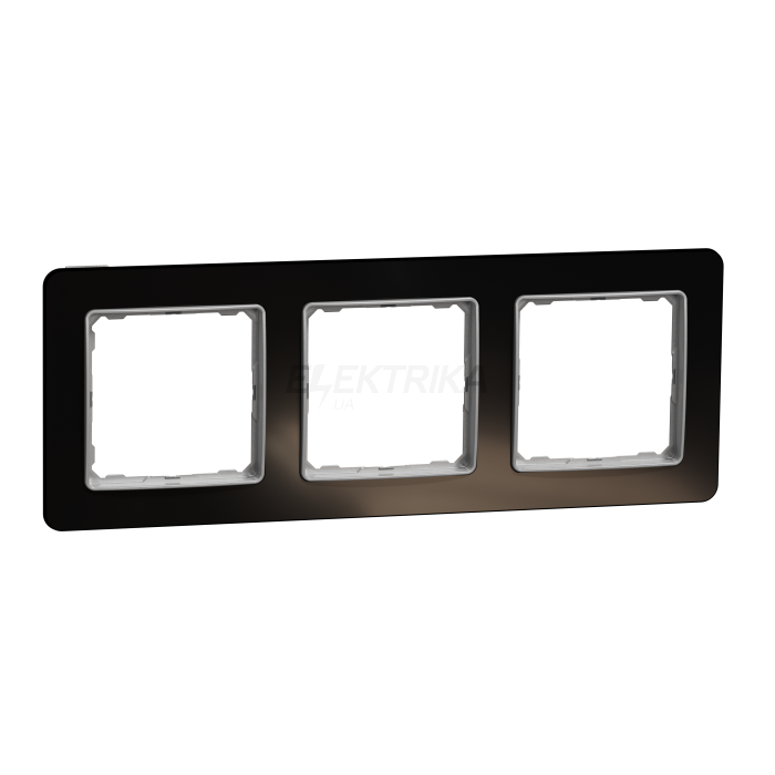 Рамка 3-постова  Штучне чорне скло Sedna Elements Schneider Electric SDD361803