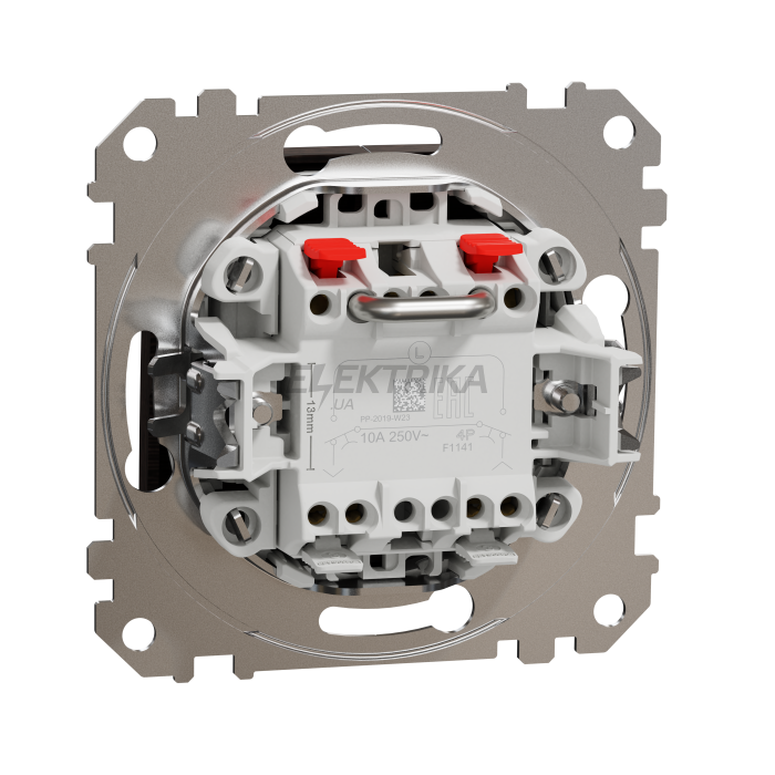 Двохклавішний кнопковий вимикач для жалюзі з електронний блокуванням, Sedna Design & Element, Венге-Штучне дерево,SDD181114, Schneider Electric
