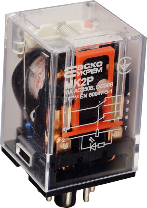 Реле проміжне АСКО-УКРЕМ МK2P (AC 24 V) (A0090010002)