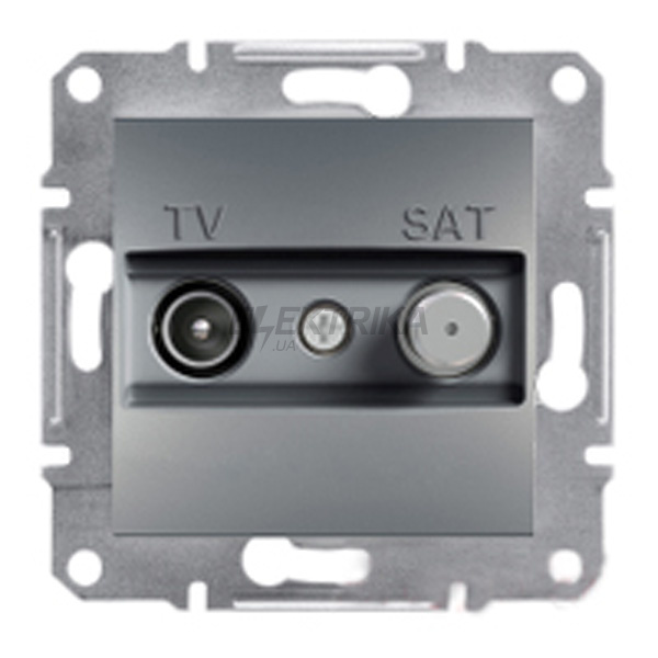 Розетка TV-SAT прохідна Schneider Electric Asfora 4дб сталь (EPH3400262)