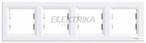 Рамка горизонтальна 4 поста Schneider Electric Asfora білий (EPH5800421)