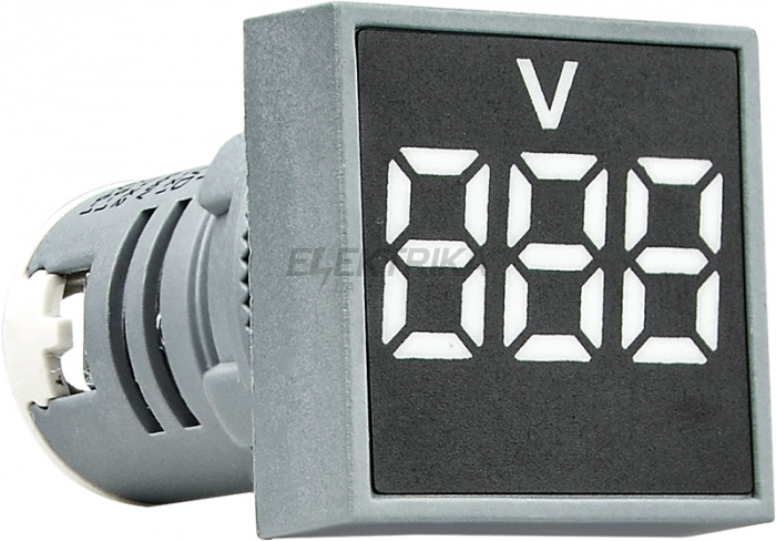 Вольтметр цифровий АСКО-УКРЕМ ED16-22 FVD 30-500В АС білий (A0190010033)