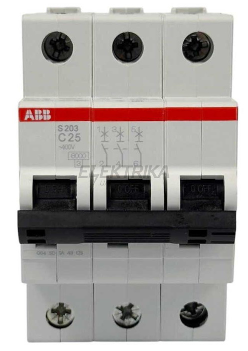 Автоматичний вимикач ABB S203-C25 (2CDS253001R0254)