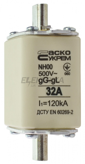 Запобіжник ножовий плавкий АСКО-УКРЕМ NH00 32A gG (A0050010010)