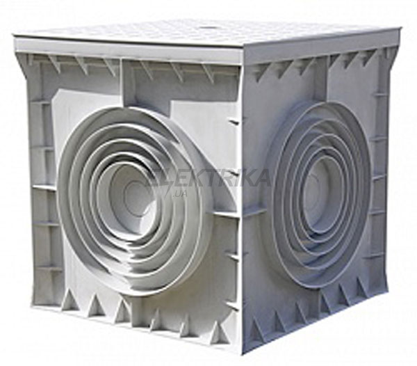 Колодязь кабельний пластиковий e.manhole.300.300.300.cover, 300х300х300мм з кришкою