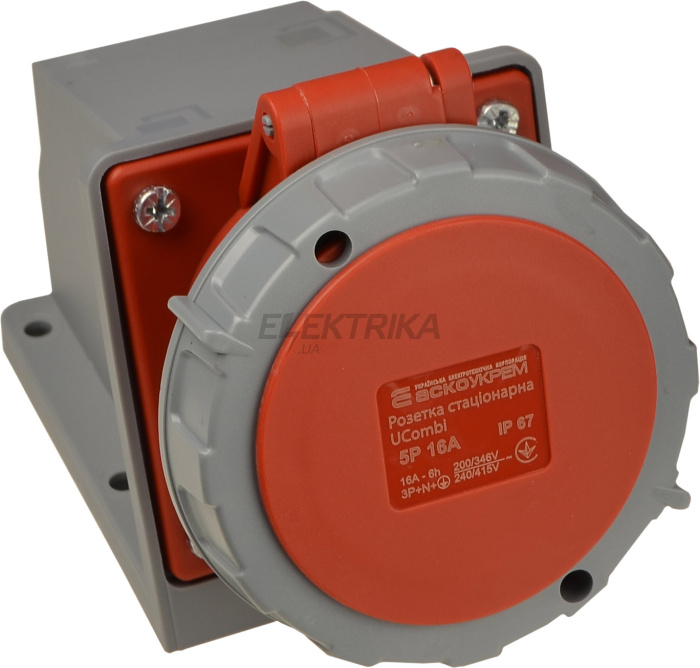 Розетка стаціонарна серії  UСombi 5P  16A IP 67 (A0080010154)