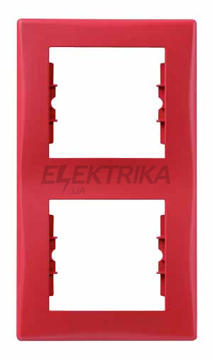 Рамка 2- постова вертикальна Schneider Electric Sedna червона (SDN5801141)