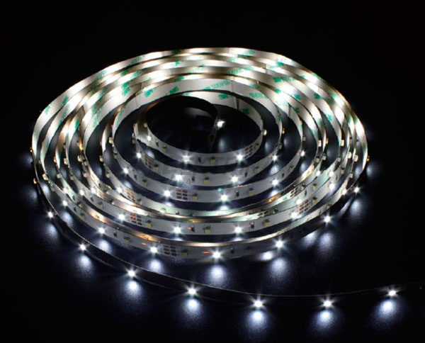 Стрічка світлодіодна LS612/ SANAN LED-RL 120SMD/m 9.6W/m 12V 5m-10-3,8mm білий IP22