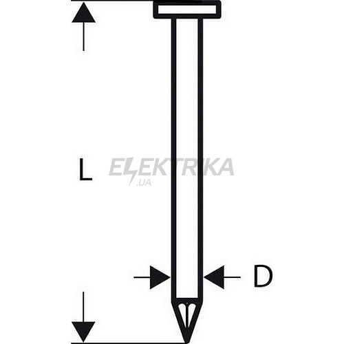 Цвях з круглою головкою SN21RK 60 2,8 мм, 60 мм, blank, glatt