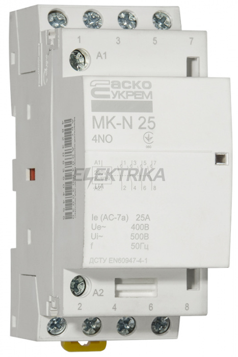 Контактор модульний АСКО-УКРЕМ MK-N 4P 25A 4NO (A0040030027)