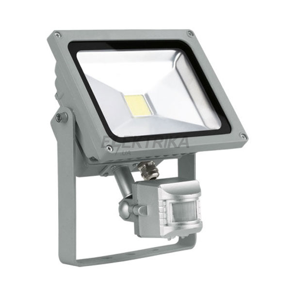 Прожектор "Faedo", 1х20Вт LED IP44, сріблястий, з датчиком руху, 93477