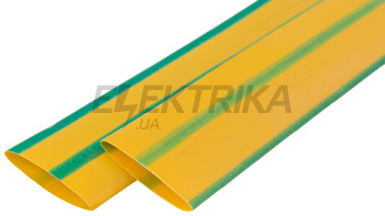 Термоусаджувальна трубка e.termo.stand.3.1,5.yellow-green, 3/1,5, 1м, жовто-зелена (s024195)