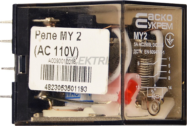 Реле проміжне АСКО-УКРЕМ МY2 (AC 110 V) (A0090010018)