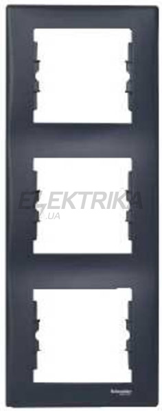 Рамка 3-постова вертикальна графіт Schneider Electric Sedna (SDN5801370)