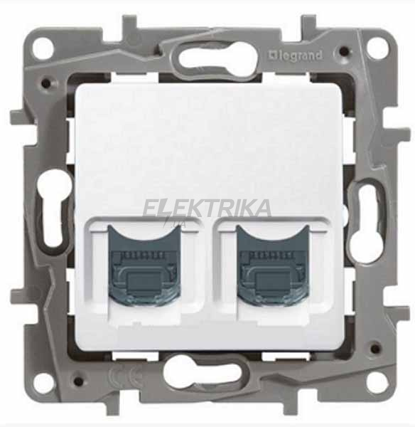 Розетка 2хRJ45 кат.6 UTP, білий 672254