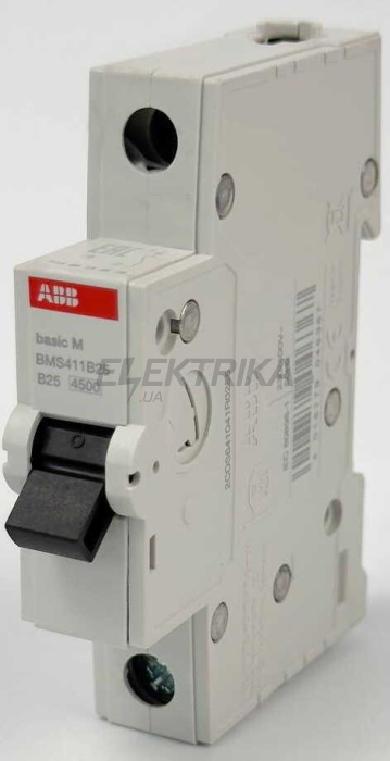Автоматичний вимикач ABB basic M 1P B25 (2CDS641041R0255)