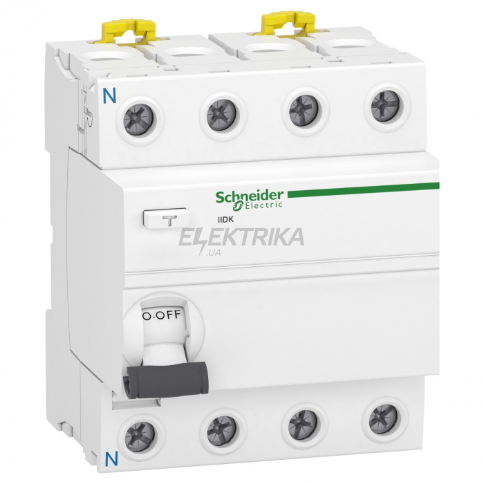 Вимикач диференціального струму Schneider Electric Диференціальний вимикач нагрівання iID K 4P 40A 300мА AC-ТИП A9R75440