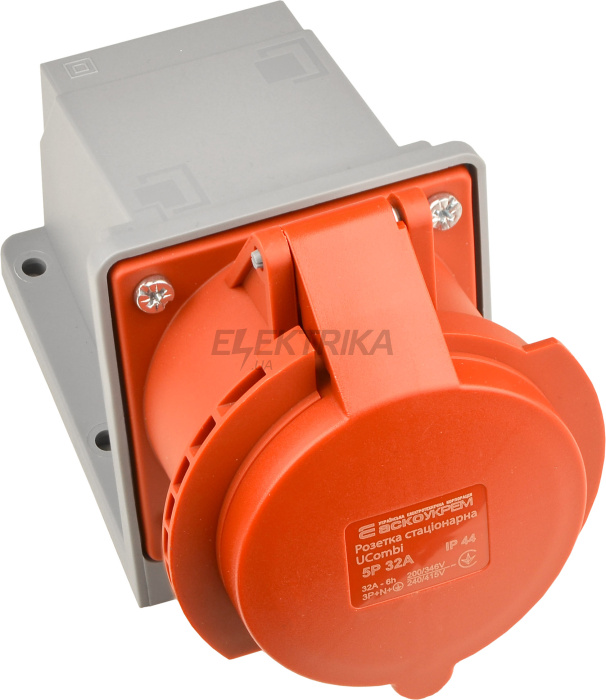 Розетка стаціонарна серії  UСombi 5P 32A IP 44 (A0080010153)