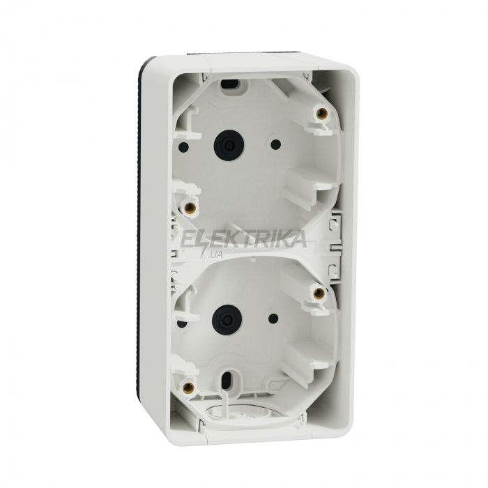 Короб для установки на поверхні Schneider Electric Mureva Styl - surface mounted box - 2 gangs vertical-white MUR39912