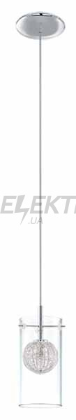Світильник підвісний 1х33Вт G9, прозорий/сірий, 93112