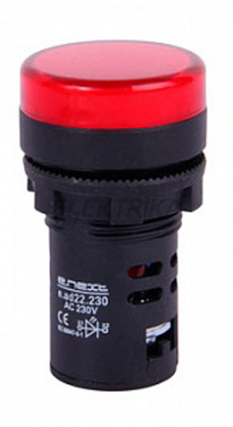 Індикатор світлосигнальний e.ad22.230.red Ø22мм 230В АС, червоний