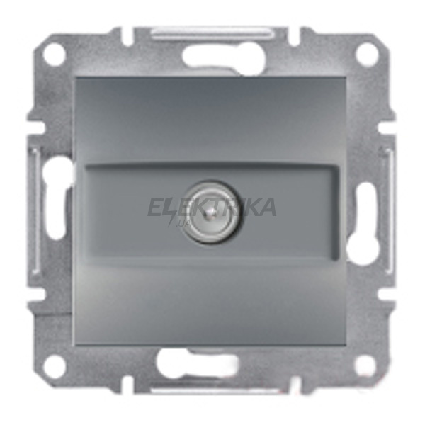 Розетка ТV кінцева Schneider Electric Asfora 1дб сталь (EPH3200162)