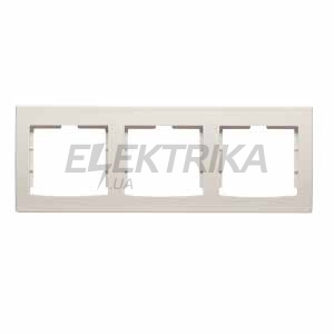 Рамка 3-місна Anya, горизонтальна, слонова кістка, Schneider Electric