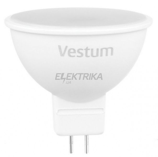 Лампа світлодіодна Vestum LED MR16 5W 3000K 220V GU5.3 (1-VS-1504)