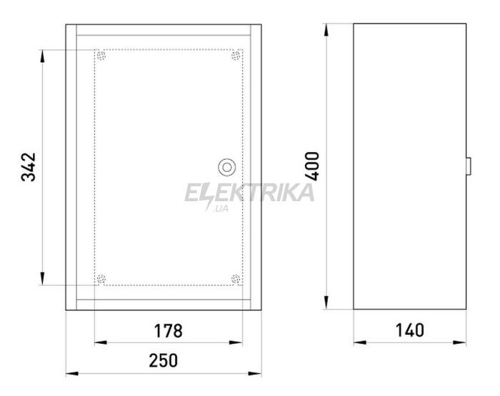 Бокс монтажний навісний ENEXT (400х250х140) IP54 (БМ-40(стекло)+П)