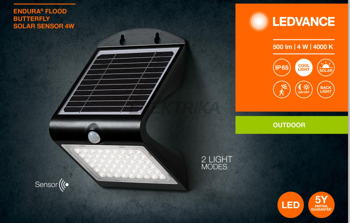 Світильник на сонячній батареї ENDURA Solar Butterfly 4W/840 500lm (4099854089671)
