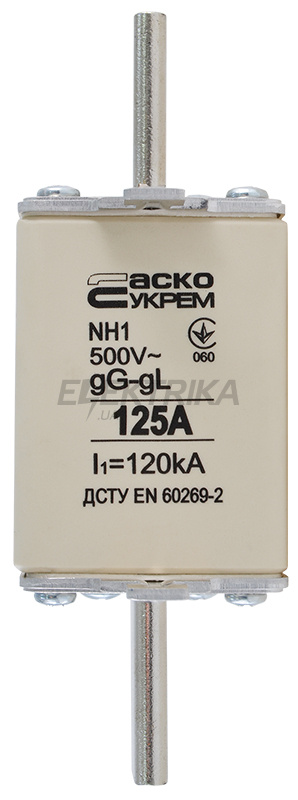 Запобіжник ножовий плавкий АСКО-УКРЕМ NH1 125A gG (A0050010029)