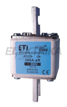 Плавка вставка запобіжник ETI S1UQ01/80/400A/690V 004383123