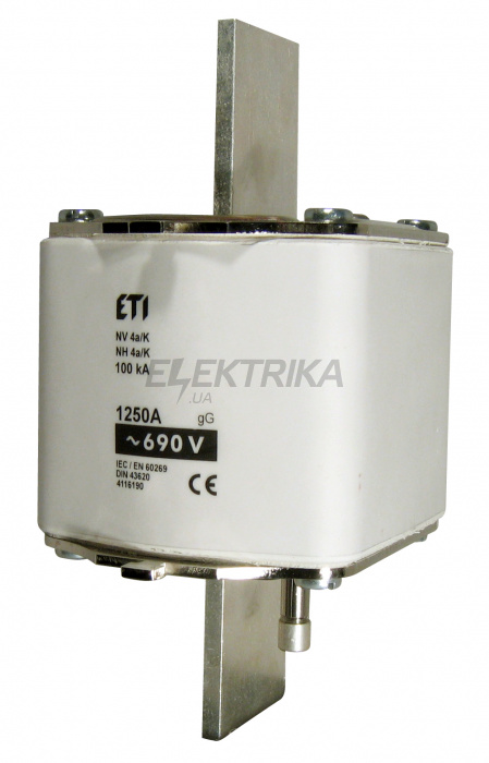 Плавка вставка запобіжник ETI NH4a/K gG 500A/690V 004116186