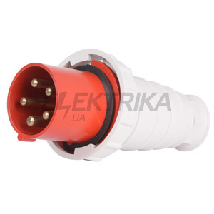 Силова вилка переносна e.plug.pro.5.63, 5п. IP 67, 380В, 63А (035) Enext
