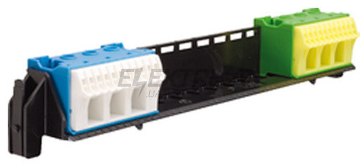 Тримач з клемами PE/N: 11xN+11xPE / 3xN+3xPE