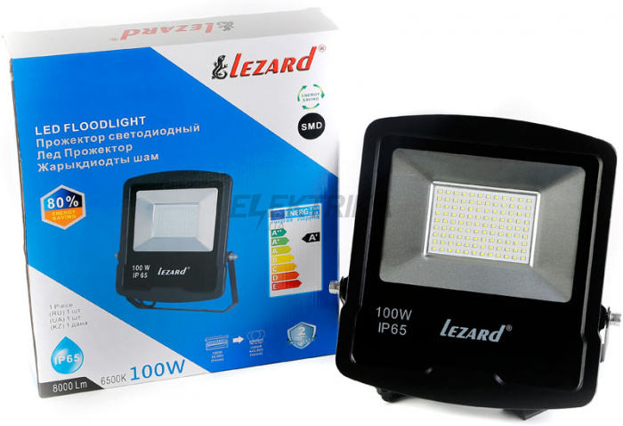 Прожектор світлодіодний Lezard 100W, IP65 6500K 8000Lm (PAL65100)